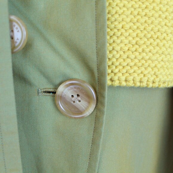 NWT Burberry Trench Coat | Contrast Knit, Designer London Heritage Style - Picture 12 of 16